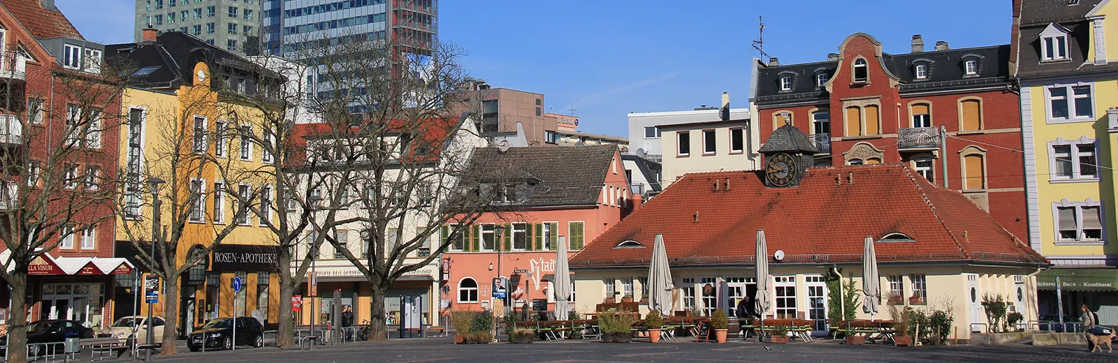 Offenbach Stadtansicht mit Fachwerkhäusern